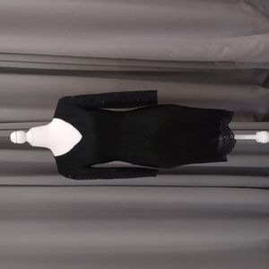 LOFT black 3/4 sleeve lace dress in size 00p 00 petite